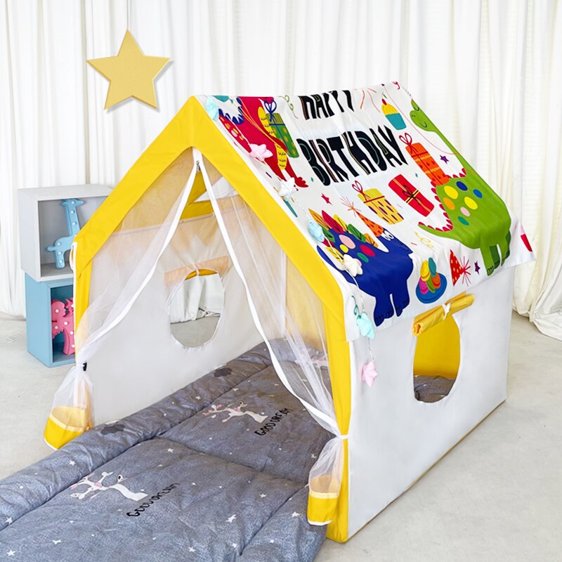 어린이 텐트 실내 공주 게임 집, 남아 및 여아 장난감 집,  시험 오두막, 분할 침대 유물 텐트